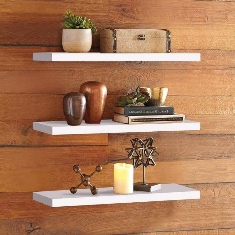 Brayden Studio Wall Mounted Floating Shelves Rustic Wood Design brayden-studio-wall-mounted-floating-shelves-rustic-wood-design